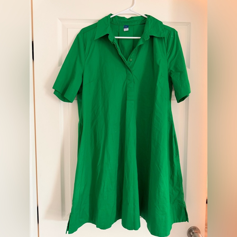 Old Navy Bright Green Polo Shirt Dress
